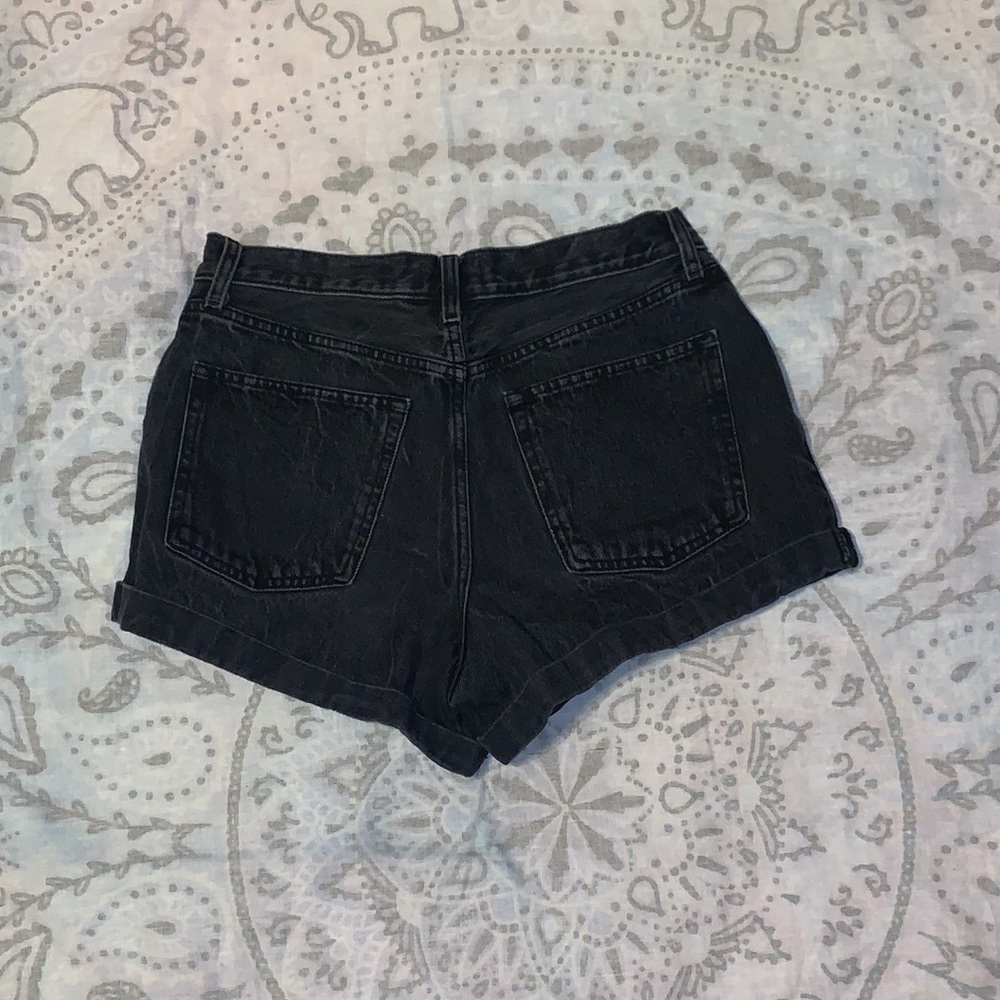 Abercrombie & Fitch Annie High Rise Jean Denim Pleated Vintage Style Shorts Sz 6 - Picture 5 of 5